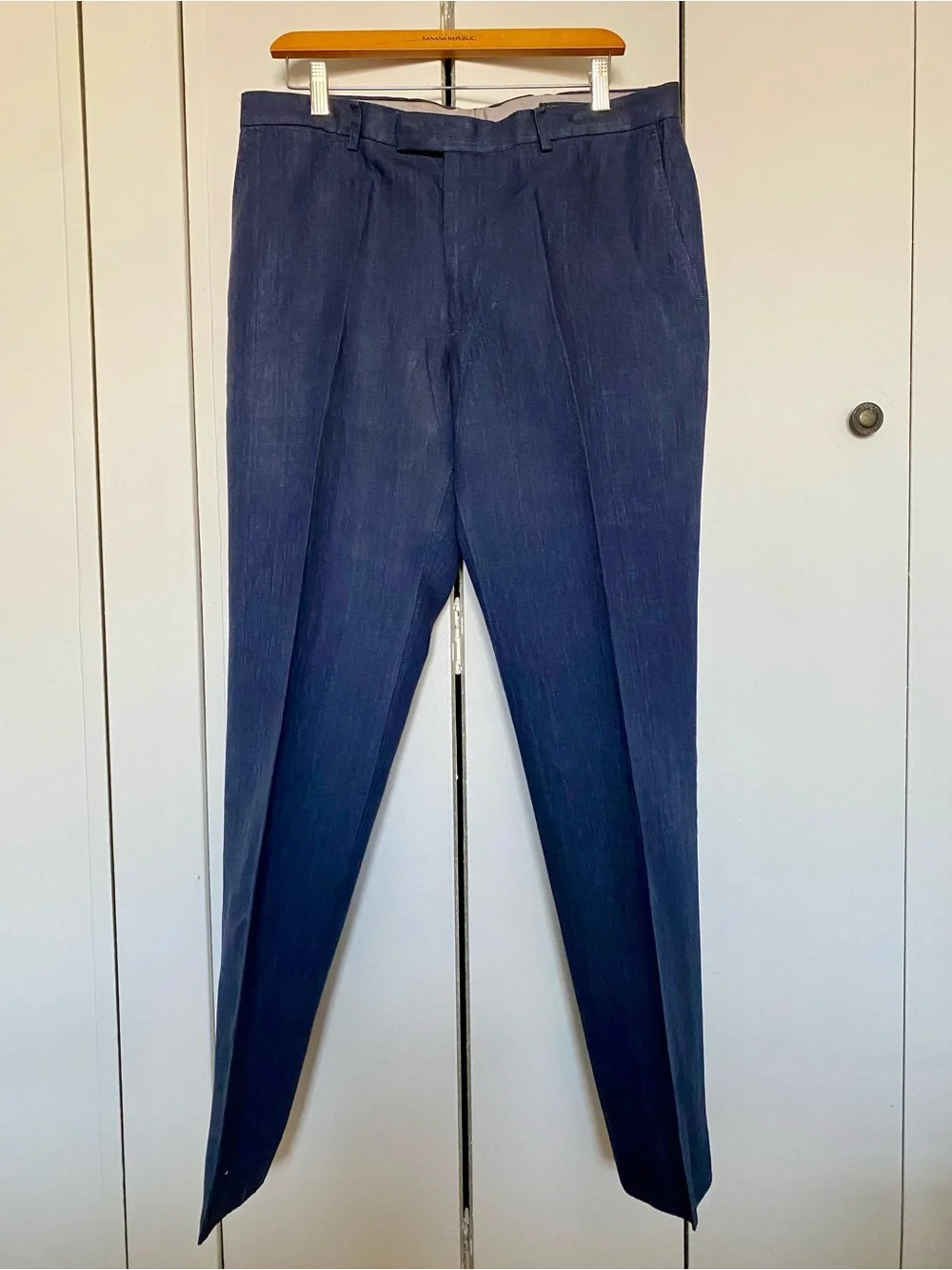 BANANA REPUBLIC  Men’s Linen Dress Pants 36x34  Blue Slim Fit.